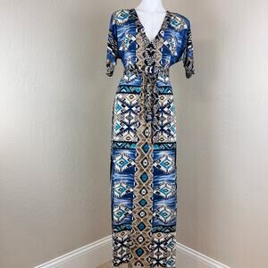 Boston Proper maxi dress Boho Aztec print size medium